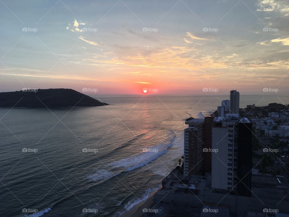 Beginning of a sunset