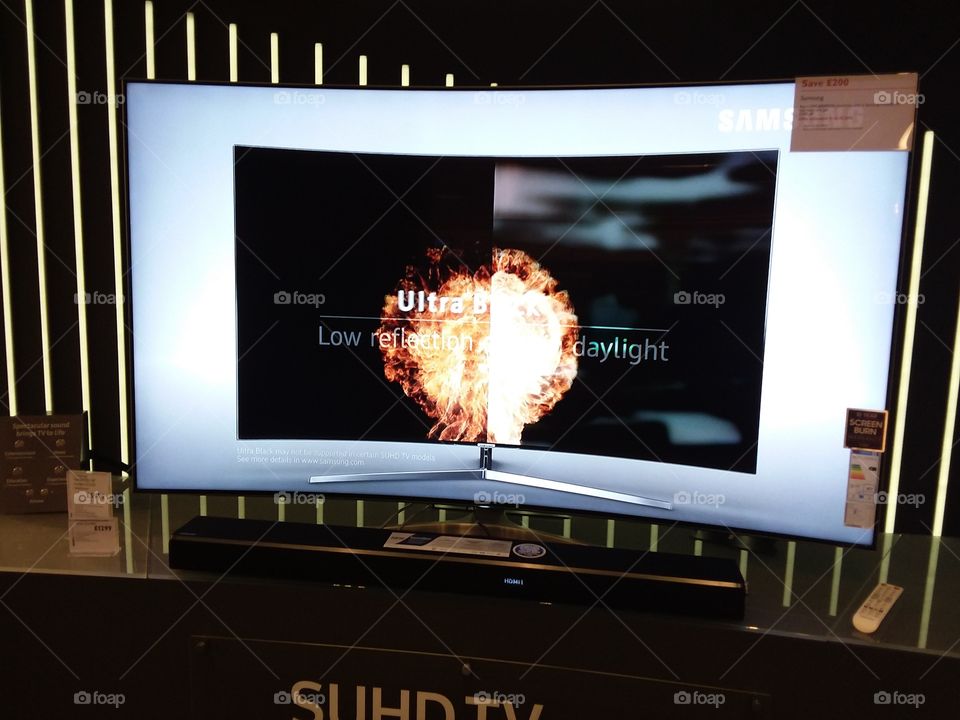 Samsung Quantum dot technology television with Ultra black