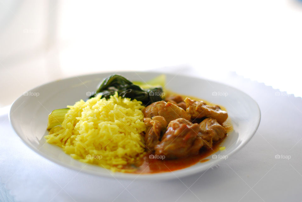 yellow food rice curry by paullj