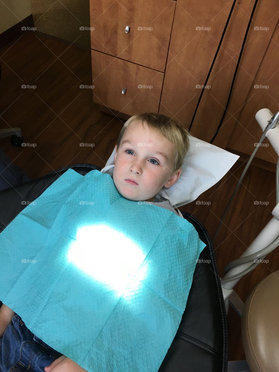 My little guy at the dentist 