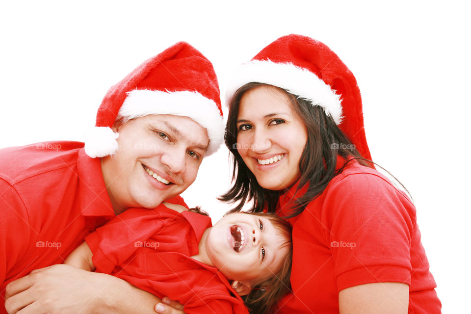 happiness family in Christmas