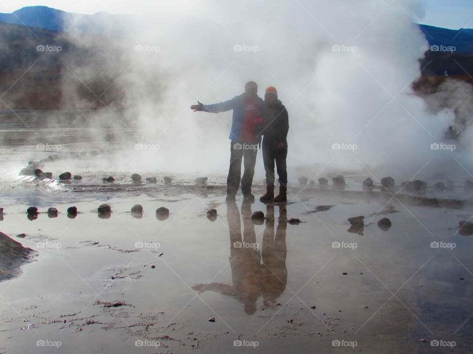 smoke from the volcano