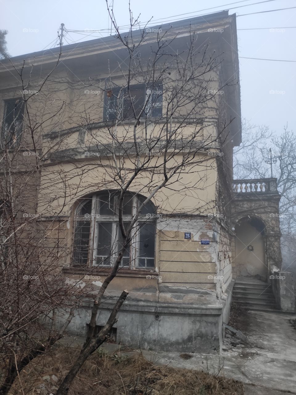 Belgrade Serbia old ruined mansion