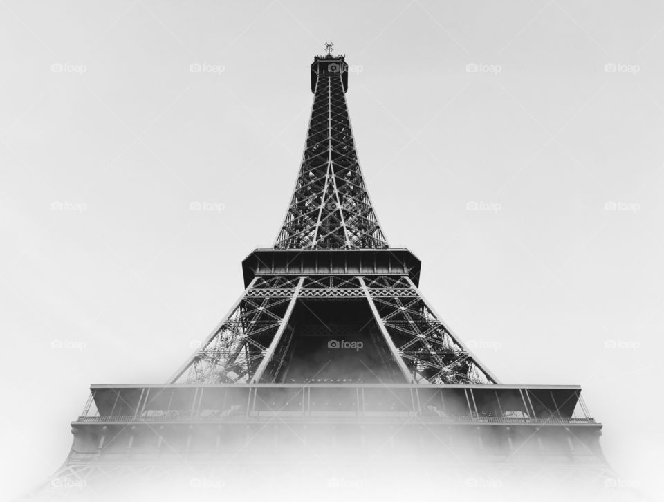 Foggy Eiffel Tower 