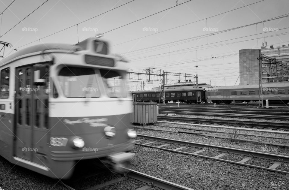 tram and train. nearby göteborgs central station