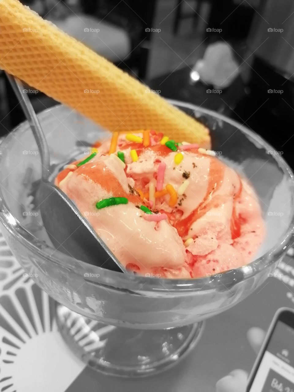 My favorite strawberry ice cream