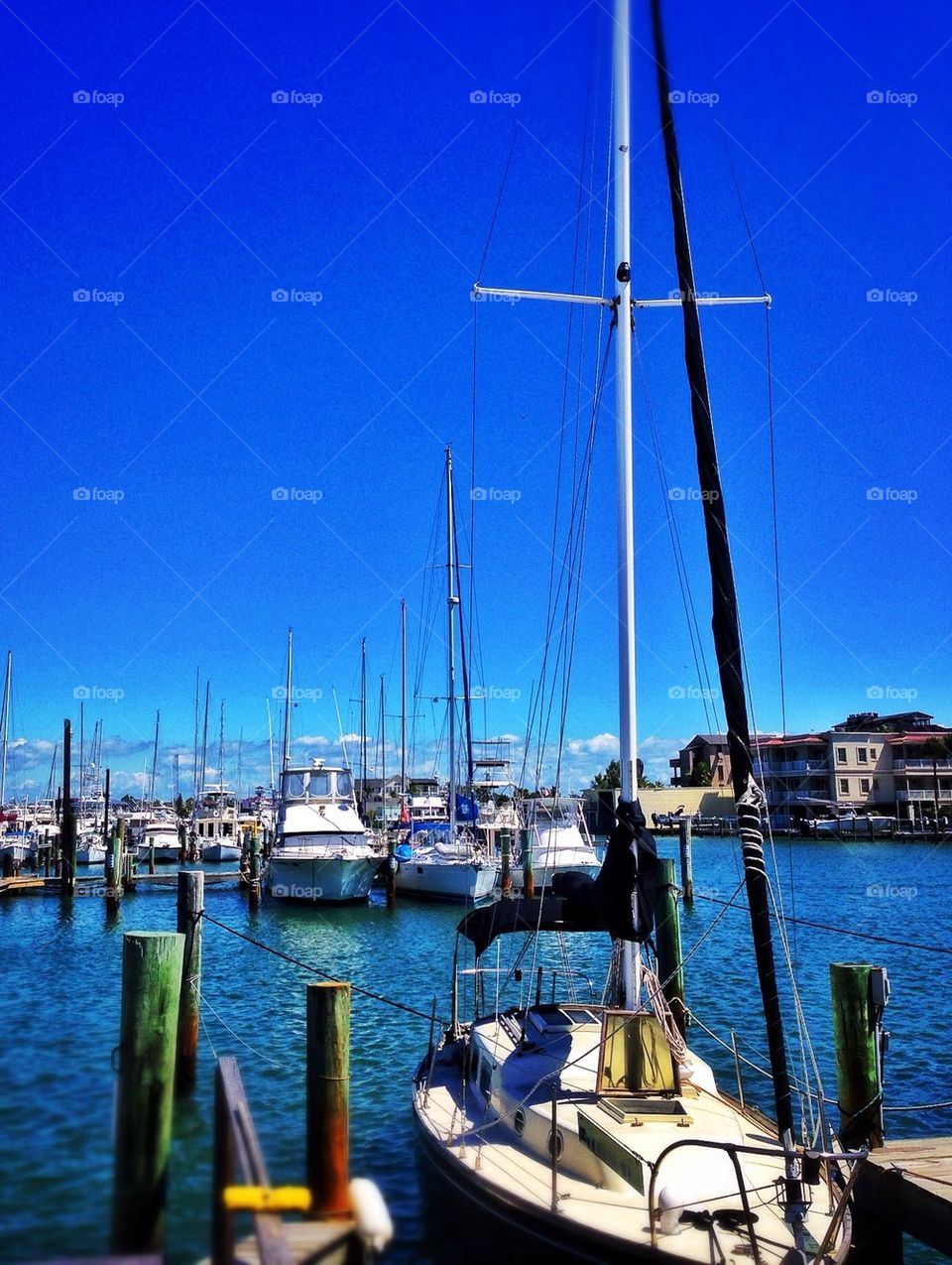 Sailboats waiting