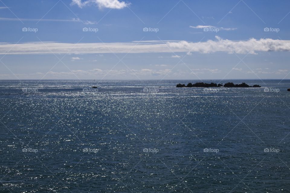 beach and rocks in brittany