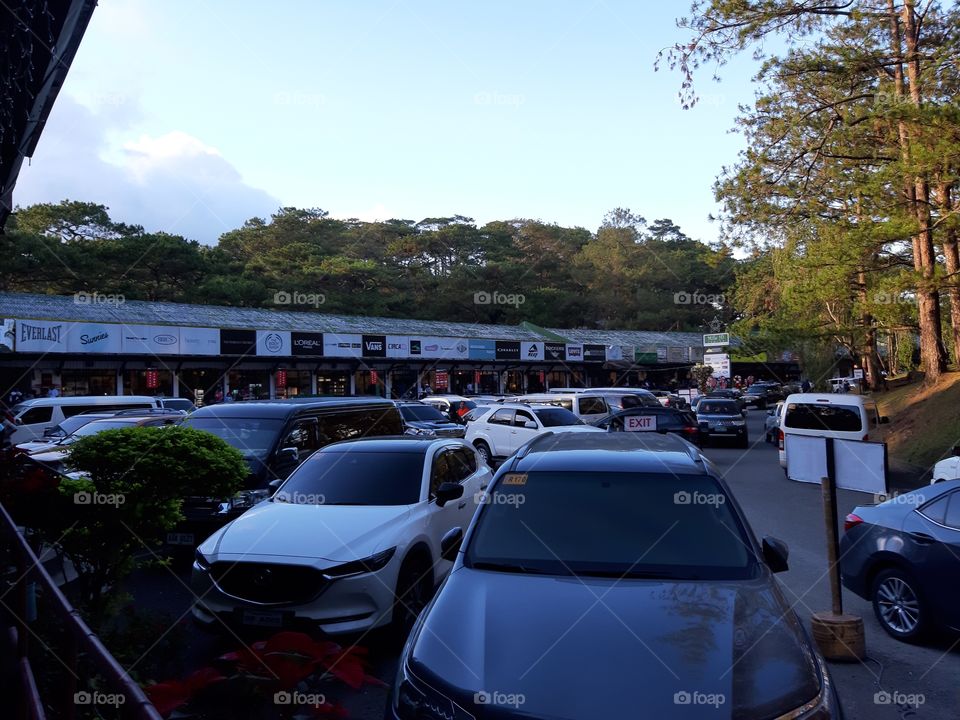 Full outdoor parking at Mile Hi Inn, Camp John Hay, Baguio City, Phils.