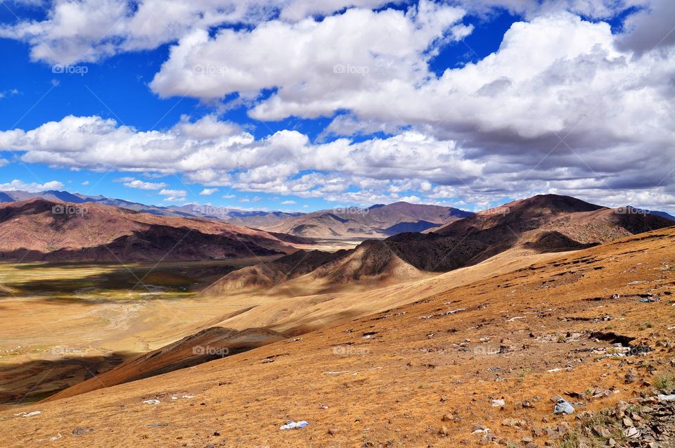 beautiful mountains - hiking in the himalayas mountains in Tibet