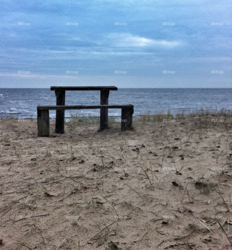 beach ocean sweden grey by mbfoto