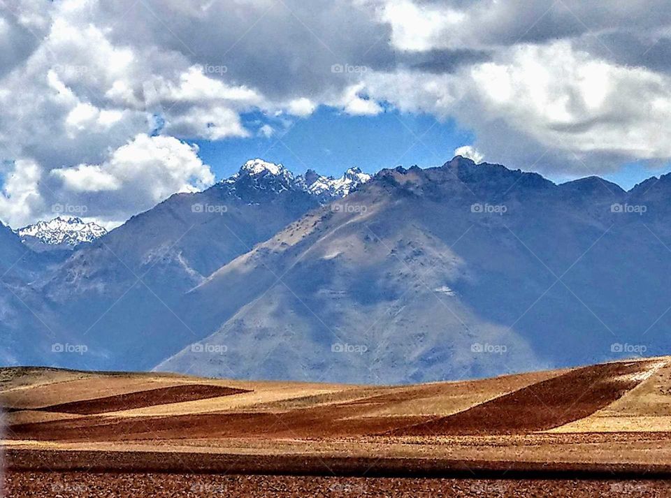 Best of the best: beautiful nature. plateau soil and the high mountain.