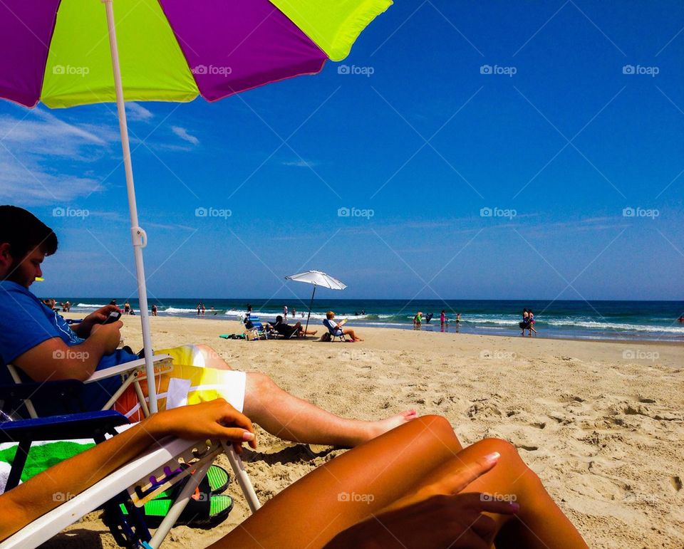 Enjoying the outdoors at the beach