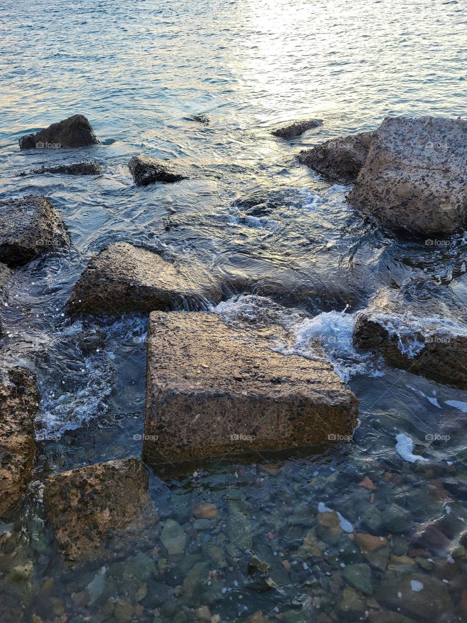 Rocks by the beach Hurghada Egypt