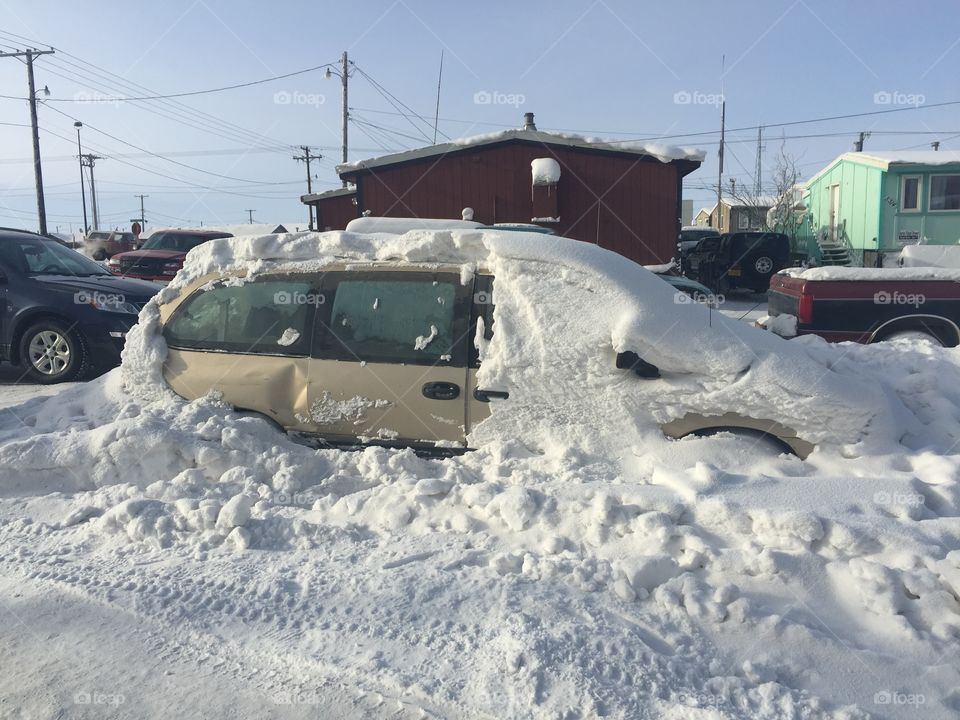 Snowed in Car