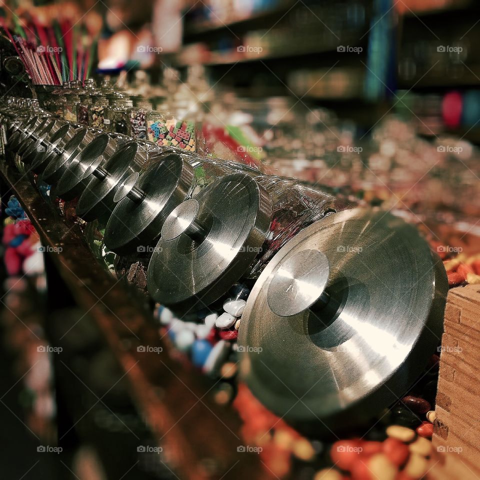 Candy store. Candy jars