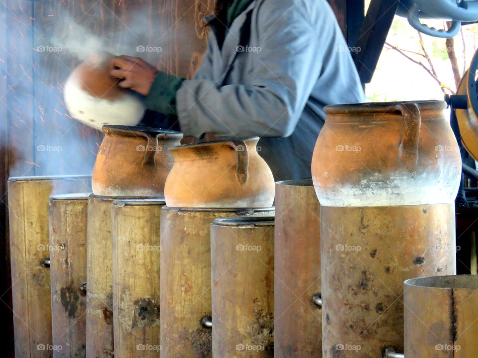 Roasting chestnuts in Switzerland