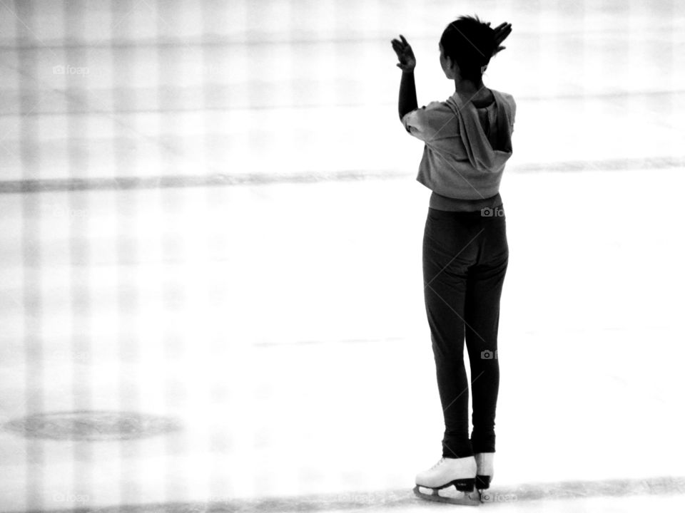 girl dancing on ice