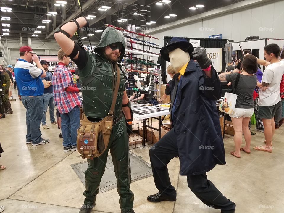 Austin Comic Con Green Arrow and The Question team up