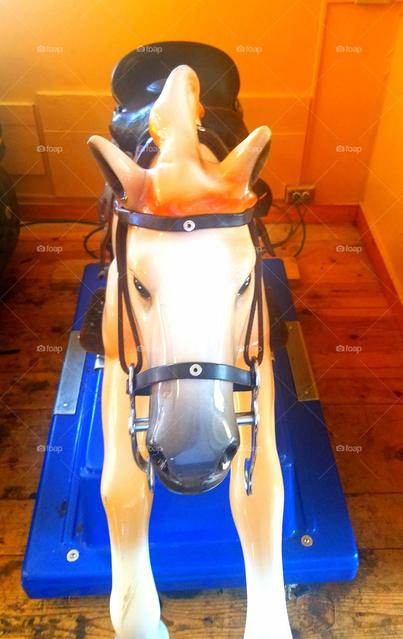 antique horse coin operated amusement ride