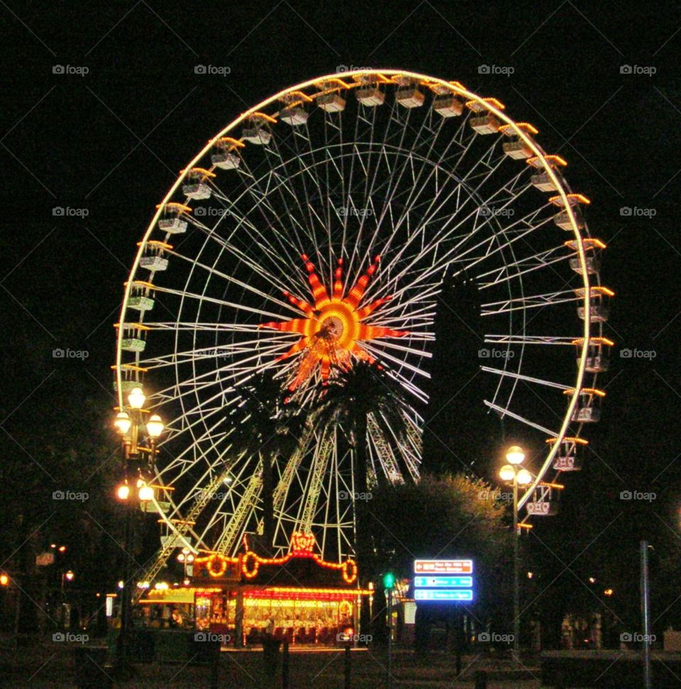 Big wheel, attraction, fun, rotate, rotation, fair, fairground, ride, exciting, scenic, view, 