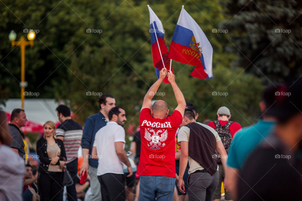 FIFA Fan Fest in Moscow, Russia, Brazil vs Serbia, 27 June 2018