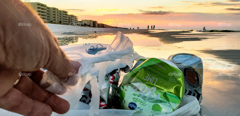trash pickup to save the ocean.