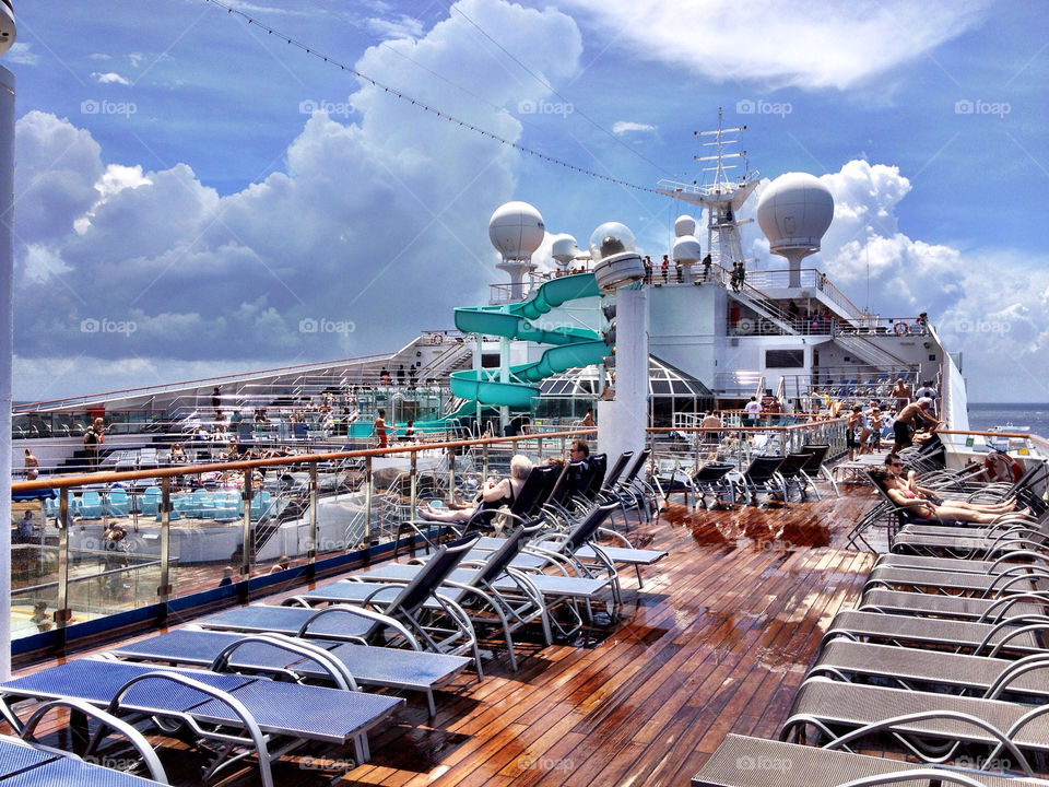 carnival ship deck cruise by htownchowdown