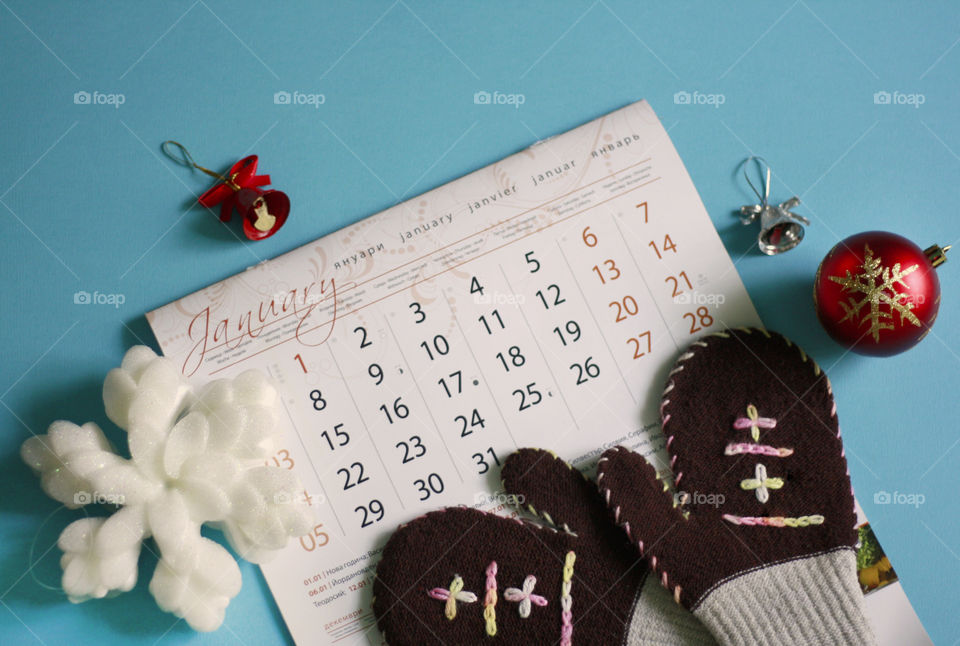 Winter holidays, Januari 2019 calendar 01