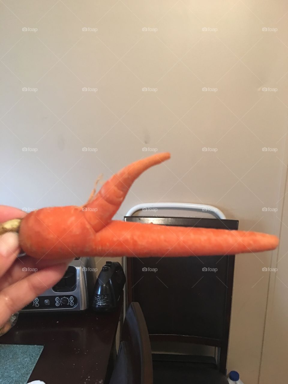 My carrot with a finger 