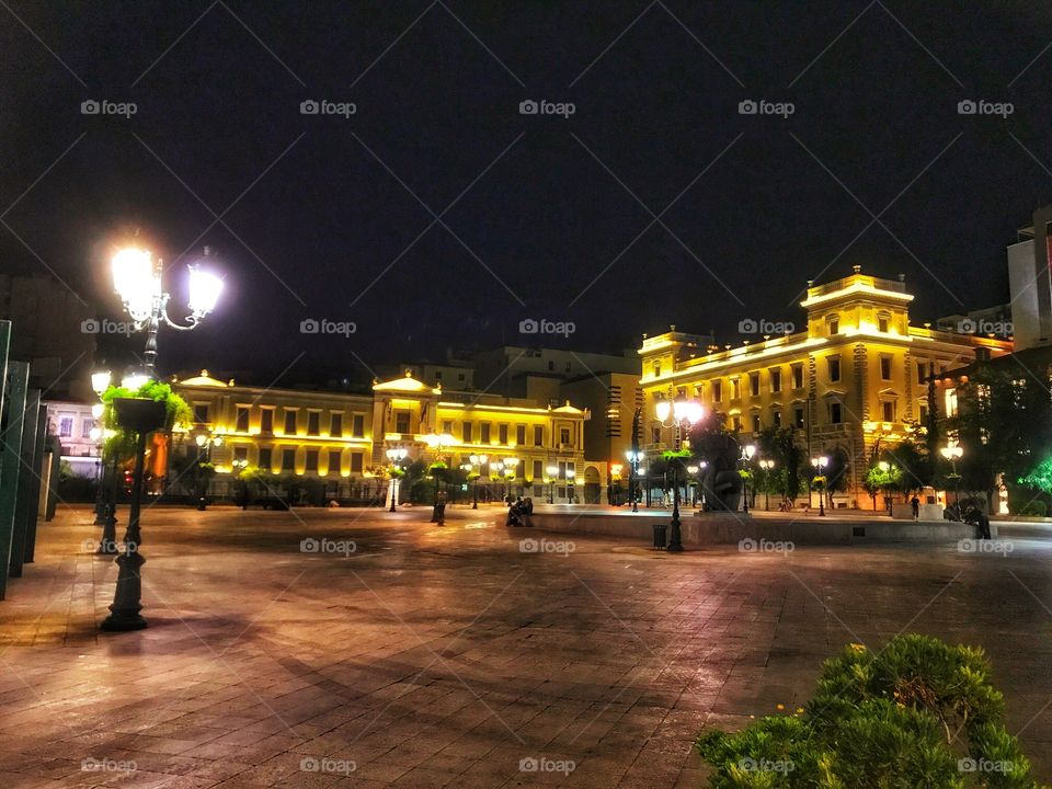 Night in Athens.