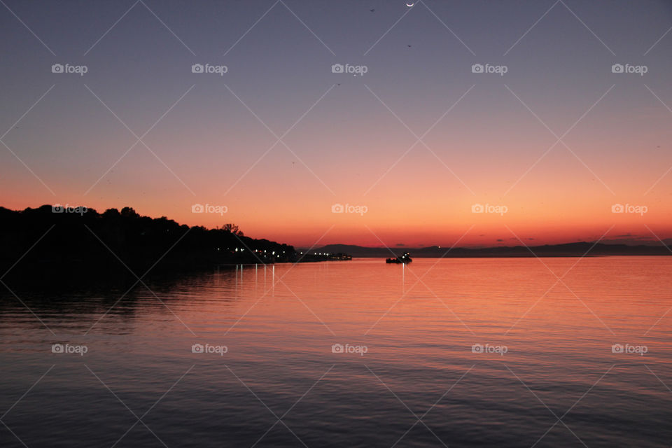 Sunset on the river