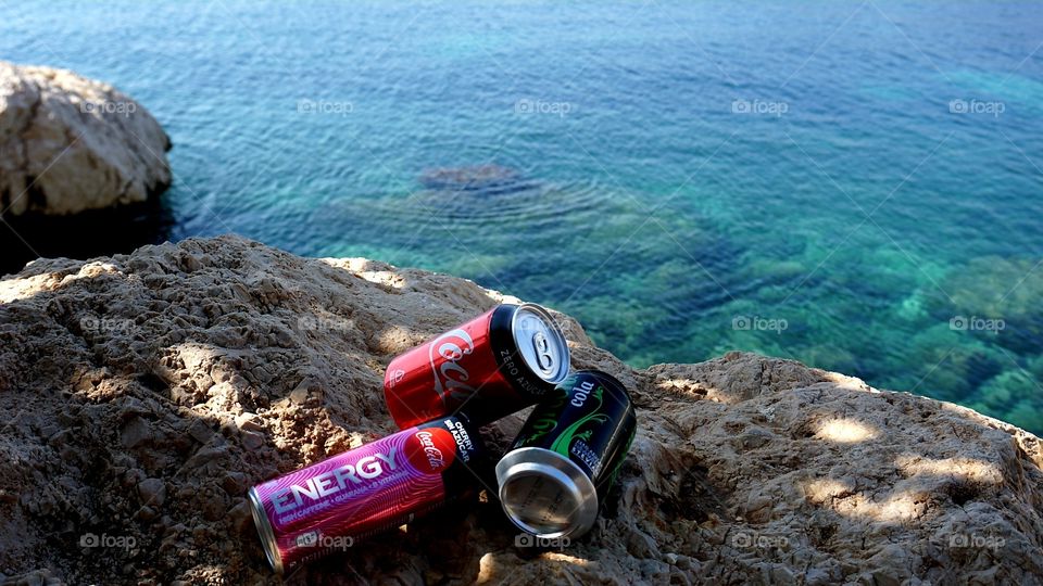 Coca-Cola#cokechallenge#seaview#rocks#sun