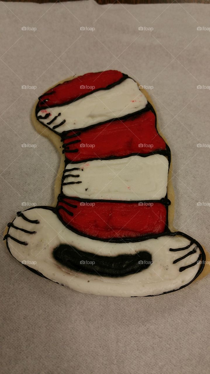 Cat in the Hat cookie