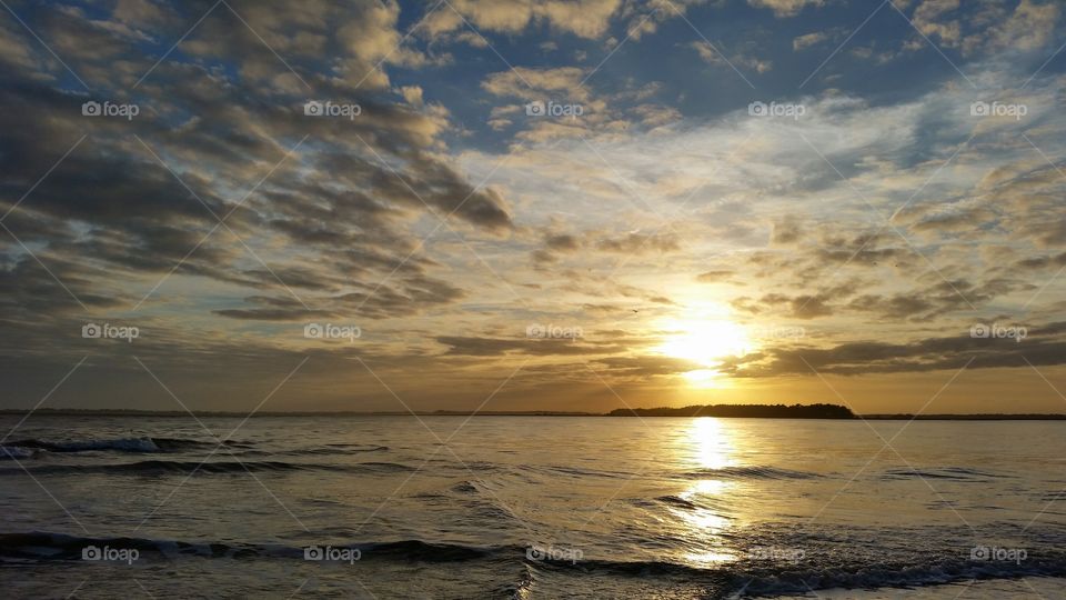 sunset on the folly river