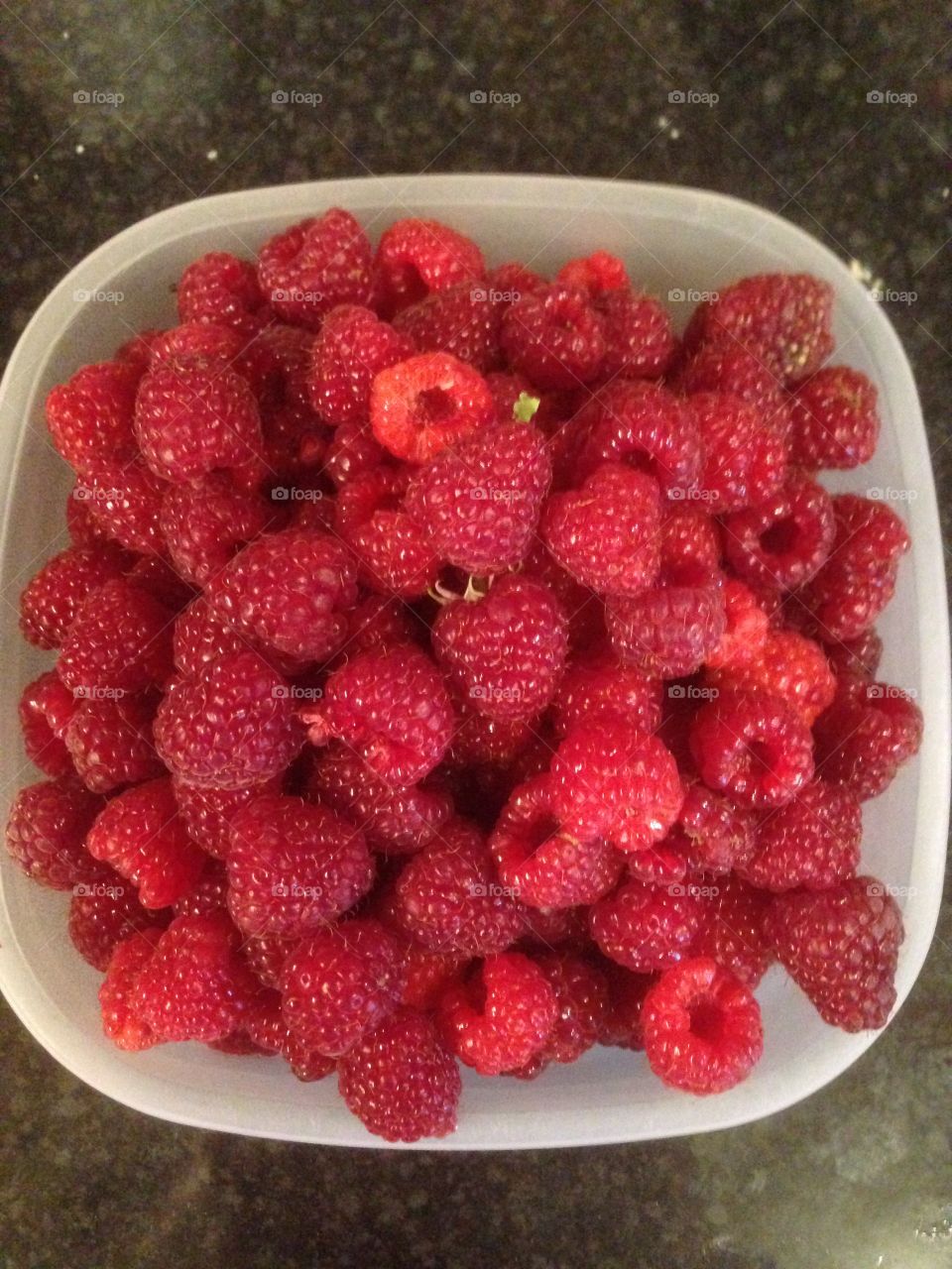 Fresh raspberries