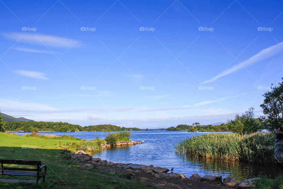Scenic landscape and lake in Killarney, Ireland