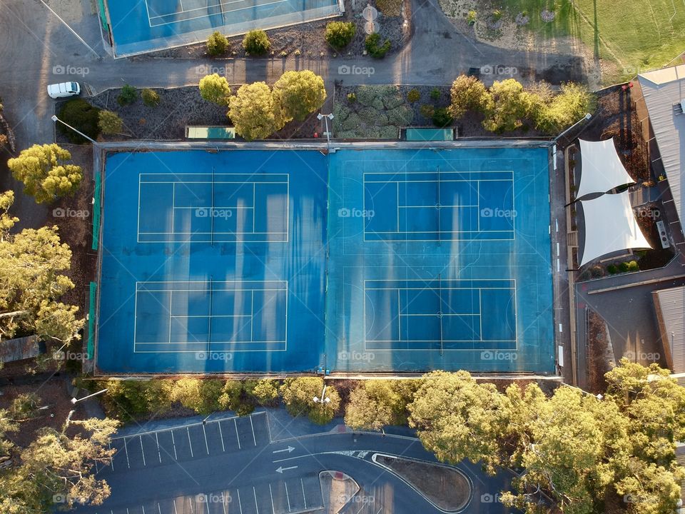 Tennis courts from above