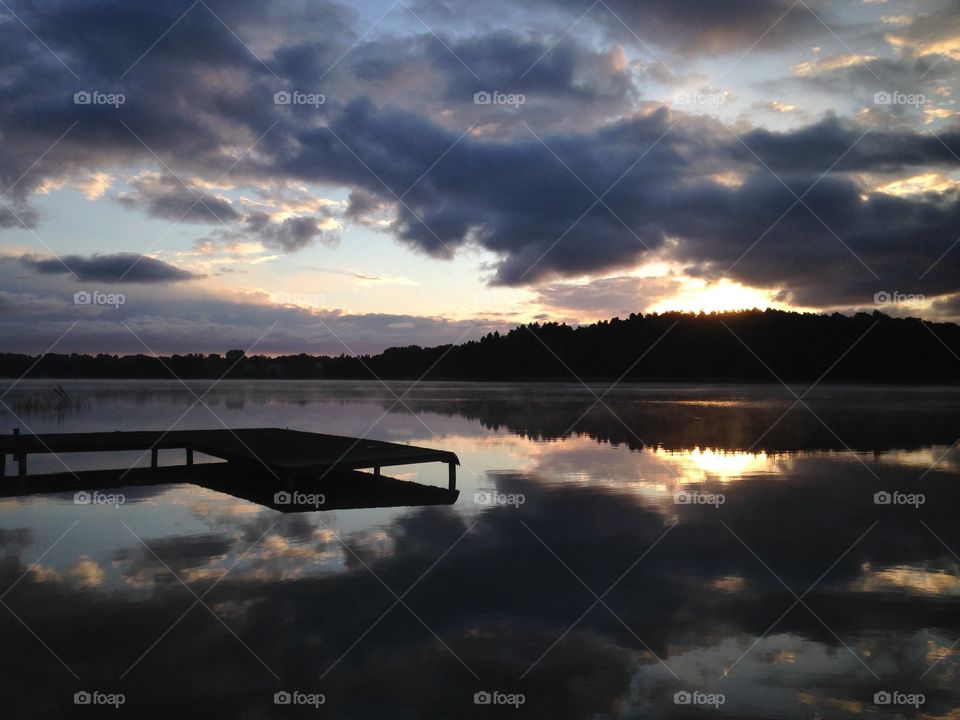 Morning at the lake in Poland 