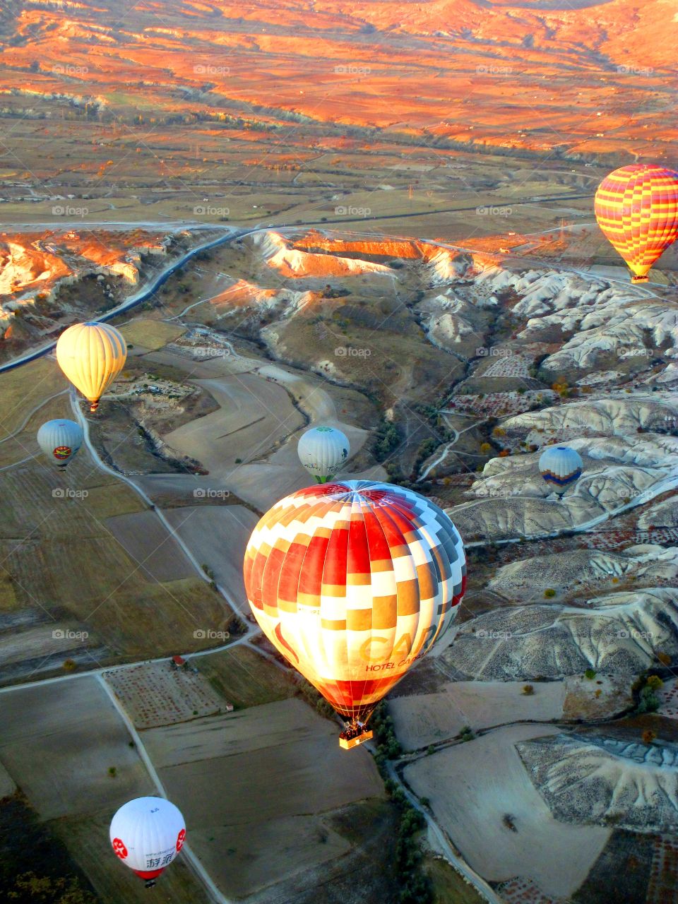 cappadocia amazing landscape from hot air balloon