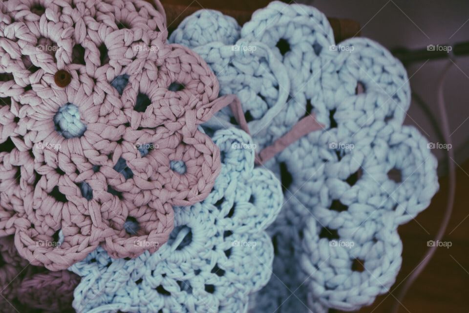 Crocheted flowers