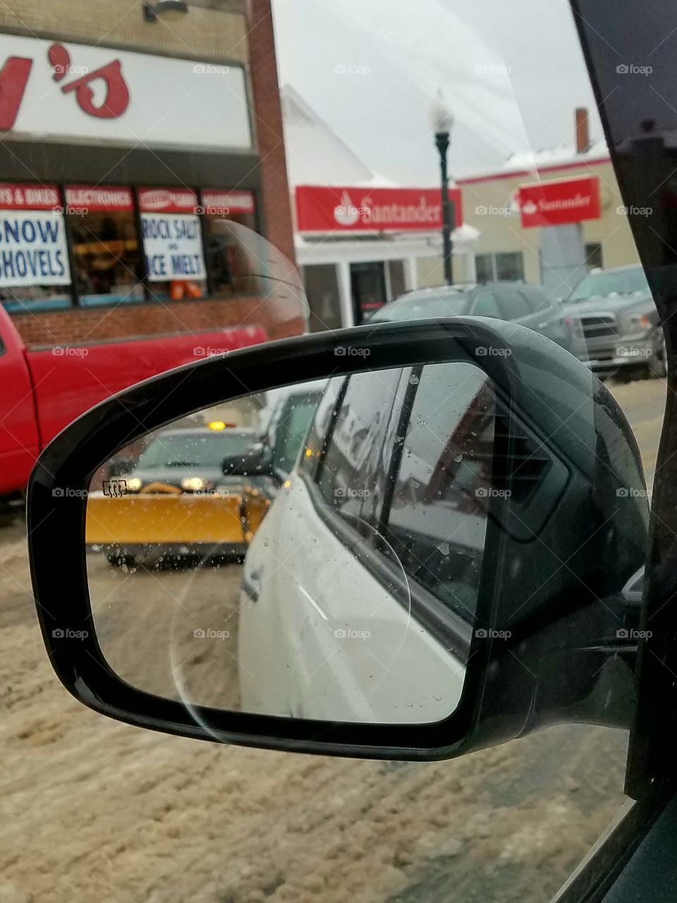 Snowplow in my rearview mirror, oh no!