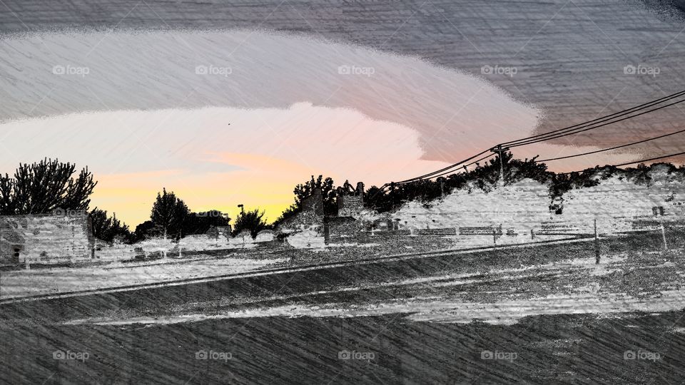 impressionist sunset