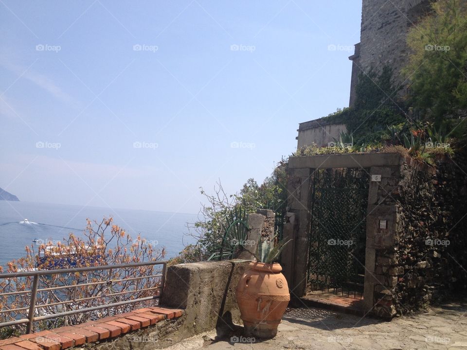 Italian countryside by ocean. Italian countryside by the ocean in Cinque Terre. 