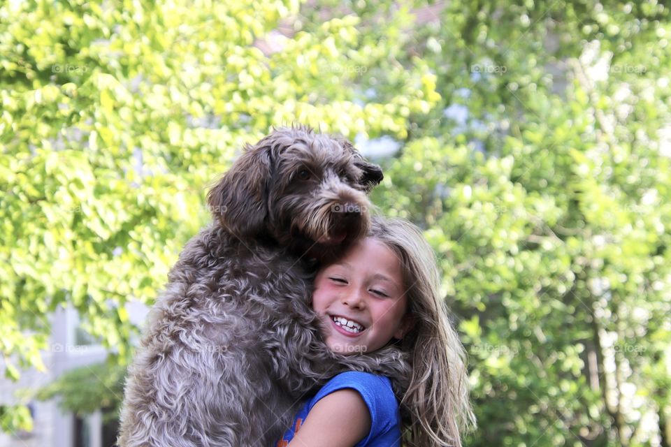 Girl and her dog