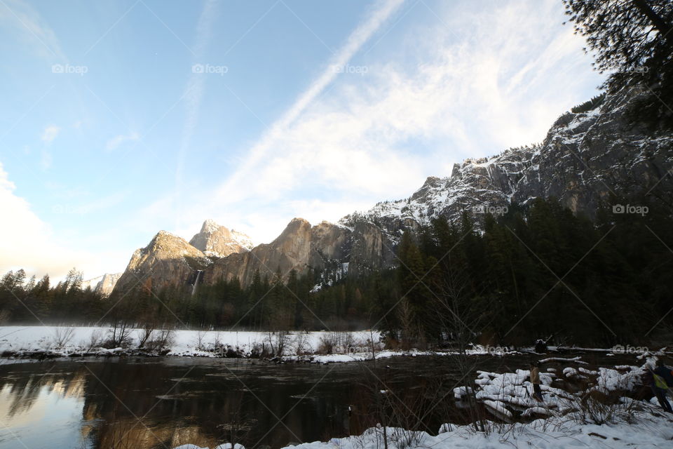 Snow, Landscape, Mountain, Winter, Water