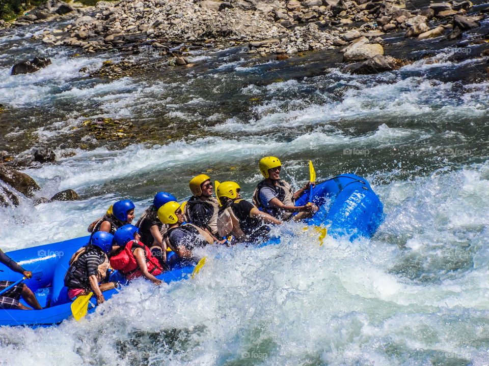 Rafting on sunkoshi river 
