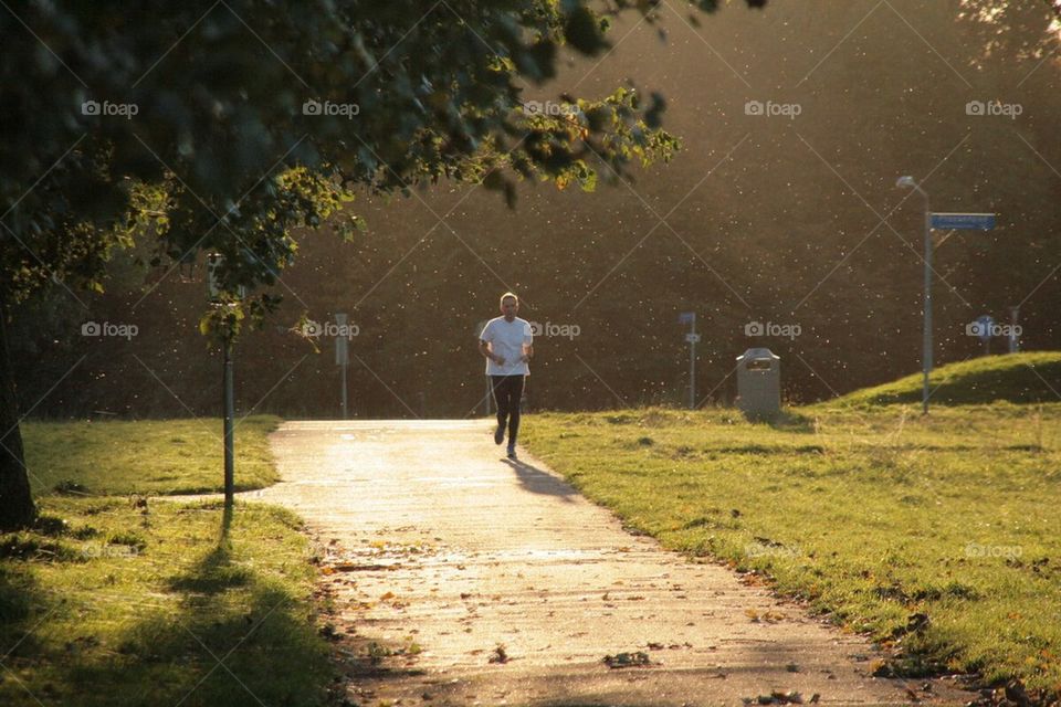 Runner enjoying the sun