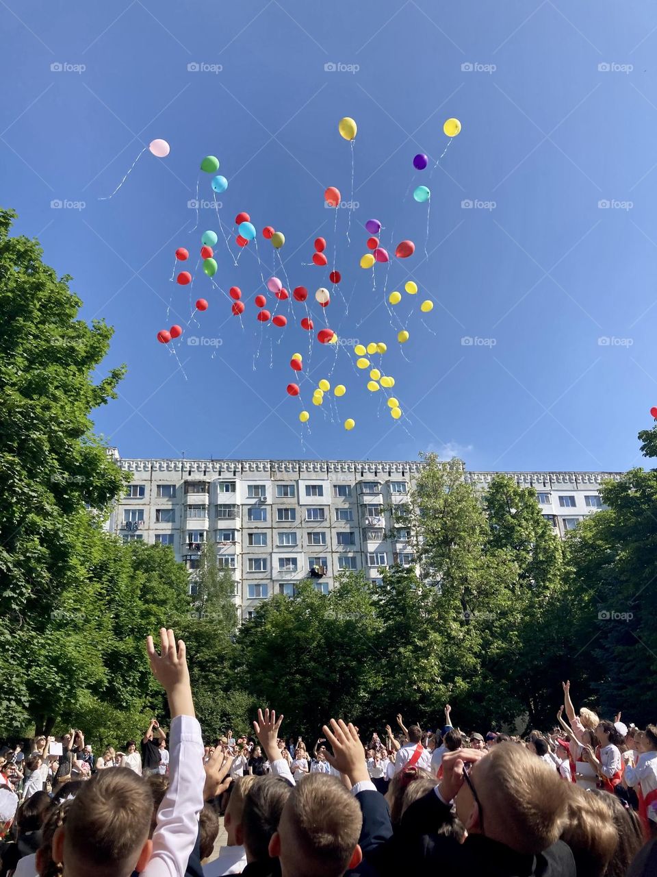 balloons in the sky