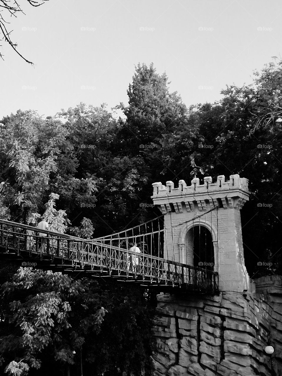 the suspended bridge from Craiova